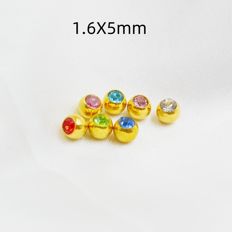 Body Jewelry Replacement Ball - 혀/젖꼭지 바 PVD 골드에 대 한