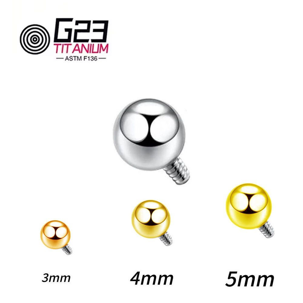 Body Jewelry Replacement Ball - 도매 10/50pcs 티타늄 14G 16G 외부