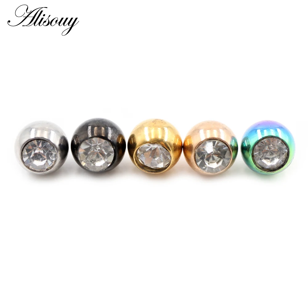 2개 세트, 14G/16G 지르콘 스테인리스 스틸 소재 - Body Jewelry Replacement Ball 리뷰 및 가격