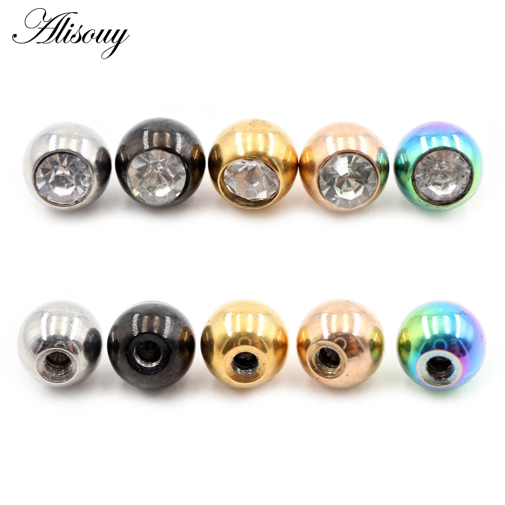 2개 세트, 14G/16G 지르콘 스테인리스 스틸 소재 - Body Jewelry Replacement Ball 리뷰 및 가격