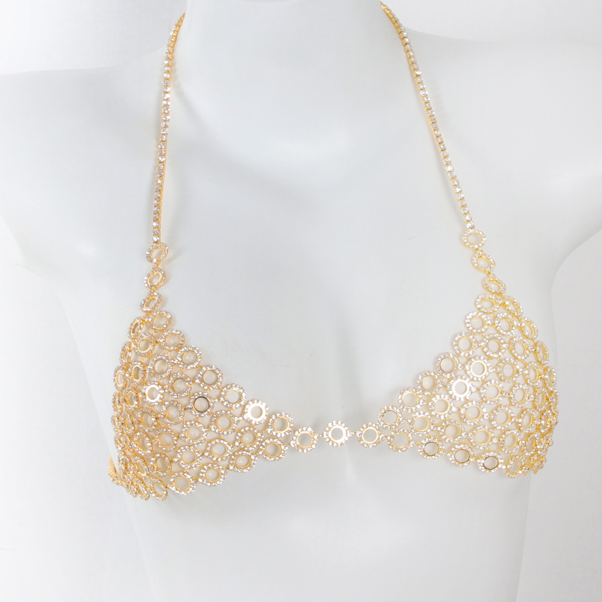세련된 원형 스플라이싱 라이트 럭셔리 스타일 라인스톤  - Body Jewelry Necklace 리뷰 및 가격