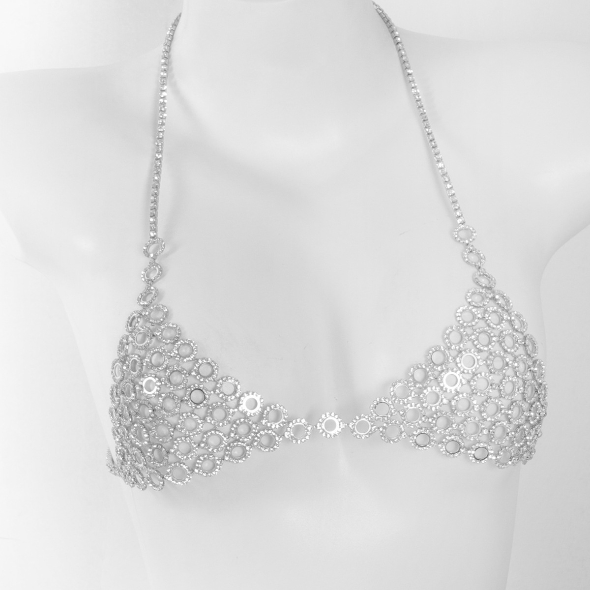 세련된 원형 스플라이싱 라이트 럭셔리 스타일 라인스톤  - Body Jewelry Necklace 리뷰 및 가격
