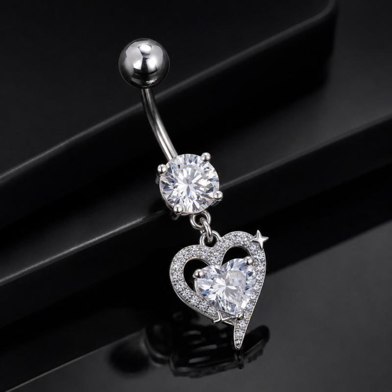 수술용 강철 소재 니켈 프리 배꼽 피어싱 바벨 바디 주 - Body Jewelry Surgical Steel 리뷰 및 가격