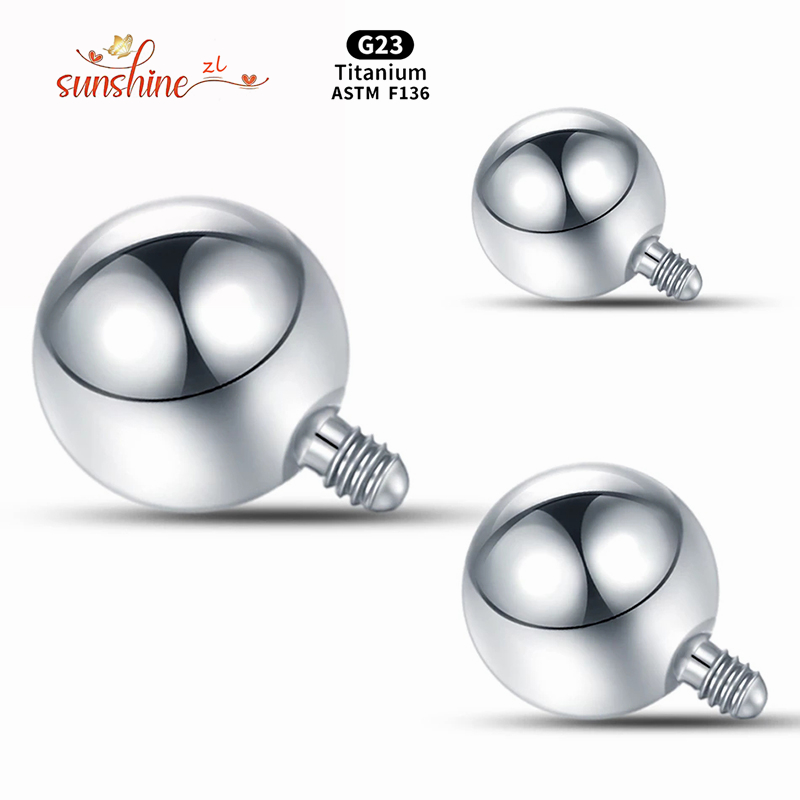 1PCS 내부 스레드 볼 티타늄 교체 볼 혀 립 바벨  - Body Jewelry Replacement Ball 리뷰 및 가격