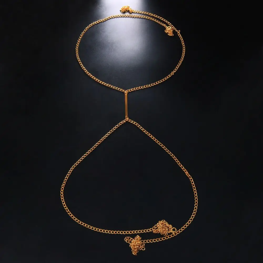 여성용 섹시한 금속 가슴 체인 하네스 비키니 바디 액세 - Body Jewelry Necklace 리뷰 및 가격