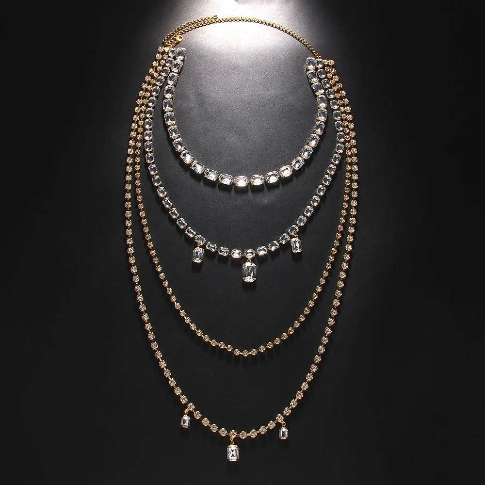 샤인 라인 석 긴 술 뒤로 바디 체인 여성을위한 바디  - Body Jewelry Necklace 리뷰 및 가격