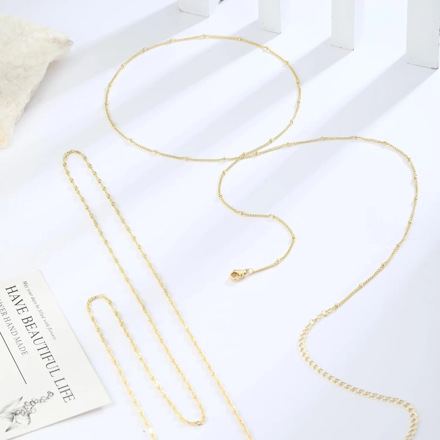 14k 금도금 26-33인치 조절 가능한 허리 비즈 체 - Body Jewelry For You 리뷰 및 가격