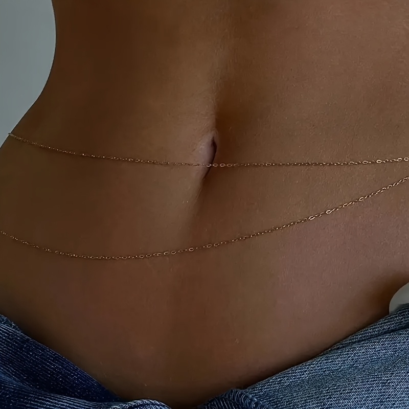 1중층 금속 허리 체인 벨트 - 여성용 패셔너블하고 섹 - Body Jewelry For You 리뷰 및 가격