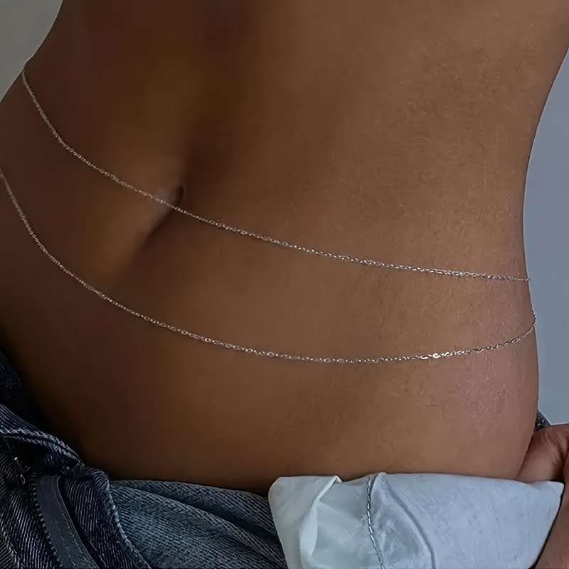 1중층 금속 허리 체인 벨트 - 여성용 패셔너블하고 섹 - Body Jewelry For You 리뷰 및 가격